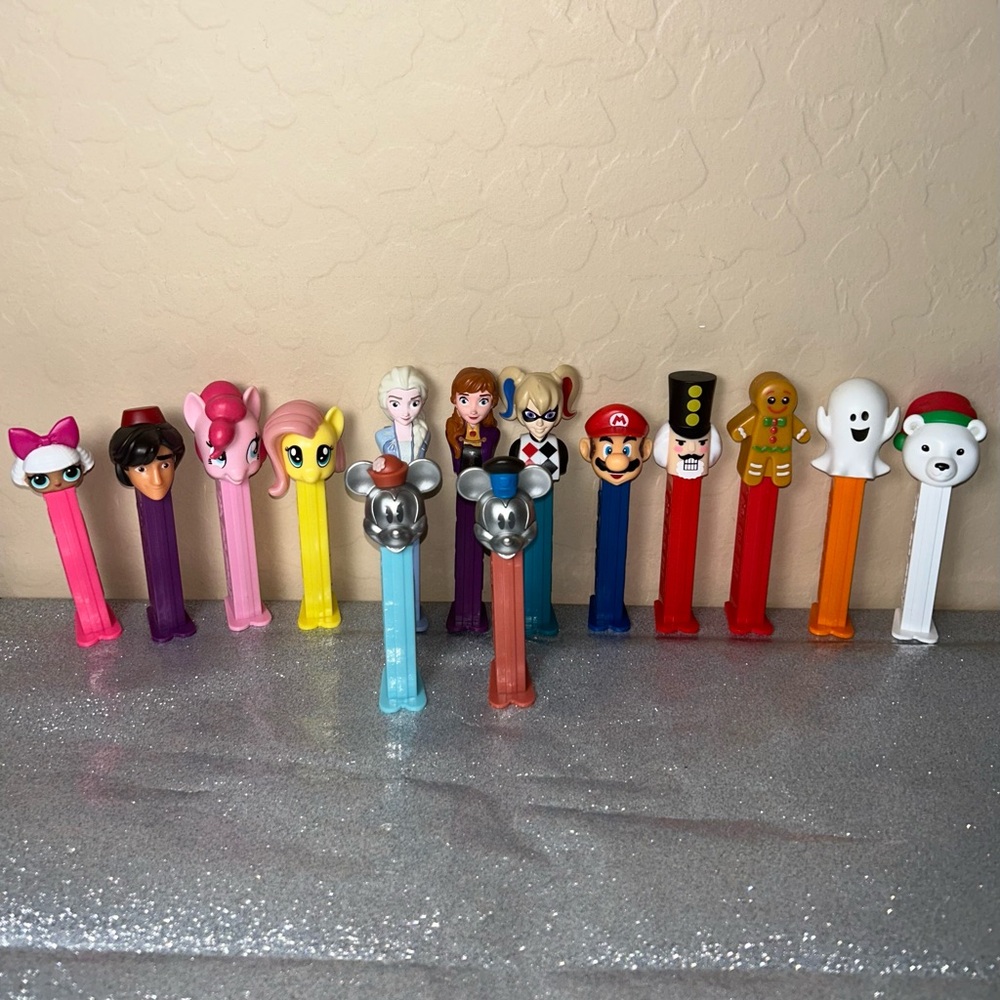 PEZ lot of 14 Character Candy Dispensers Disney, Holiday, MLP & others pez toys